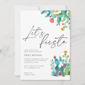 Invitation Fiesta Mexicaine à la douche nuptiale (Devant)