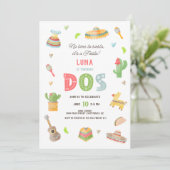 Invitation Fiesta mexicaine colorée 2e anniversaire (Debout devant)