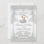 Invitation Fiesta Mexicaine Fille Argent Baptême & Anniversai (Devant)