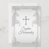 Invitation Fiesta Mexicaine Fille Argent Baptême & Anniversai (Dos)