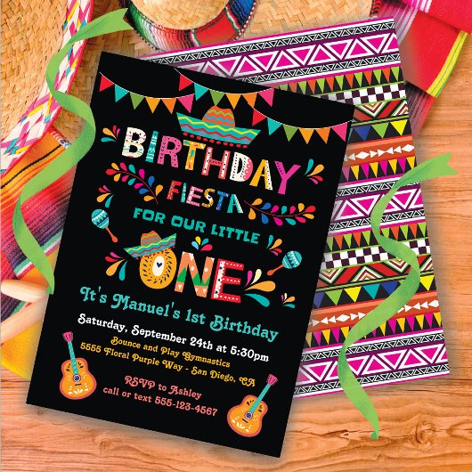 Invitation Fiesta mexicaine petit un 1er anniversaire