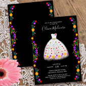 Invitation Fiesta mexicaine Princesse Florale Blanche Quincea