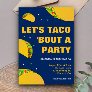 Invitation Fiesta mexicaine Taco 'Bout a Party Anniversaire