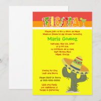 Fiesta mexicaine Thème 5x7 Fête des mariées Invita
