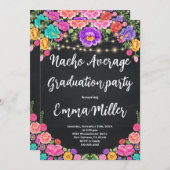 Invitation Fiesta Nacho Moyenne de la fête de graduation (Devant / Derrière)