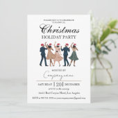 Invitation Fiesta Navidad Corporativa Elegante Retro Dance (Debout devant)