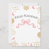 Invitation Fiesta Navideña Gold & Red Christmas Party (Dos)