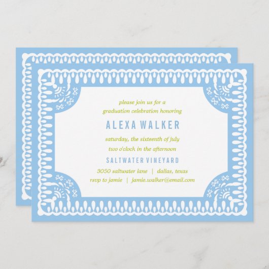 Invitation Fiesta Olé de l'obtention du diplôme | de (Devant / Derrière)