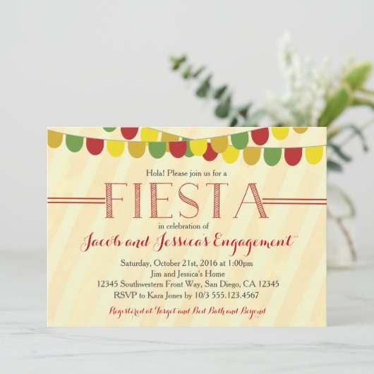 Invitation Fiesta Party (Debout devant)