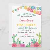 Invitation Fiesta Pas Le Temps De Siesta 1er Anniversaire Inv (Devant)