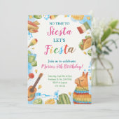Invitation Fiesta Pas le temps de Siesta mexicaine Anniversai (Debout devant)