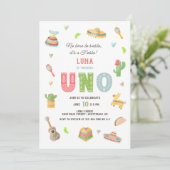 Invitation Fiesta photo couleur mexicaine Premier anniversair (Debout devant)