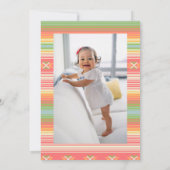 Invitation Fiesta photo couleur mexicaine Premier anniversair (Dos)