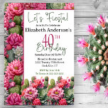 Invitation Fiesta Pink Flower Cactus 40e anniversaire<br><div class="desc">Invitation Fiesta Pink Flower Cactus 40e anniversaire pour les femmes. Il Est Facile De Changer L'Exemple De Texte En Vous Propre En Cliquant Sur Personnaliser. Cliquez Sur Personnaliser Puis Modifier Avec L'Outil De Conception Pour Modifier Le Type De Police, La Couleur De Police, La Taille De Police, Ou Pour Ajouter/Supprimer/Modifier...</div>