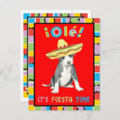 Invitation Fiesta Pit Bull Terrier (Devant / Derrière)