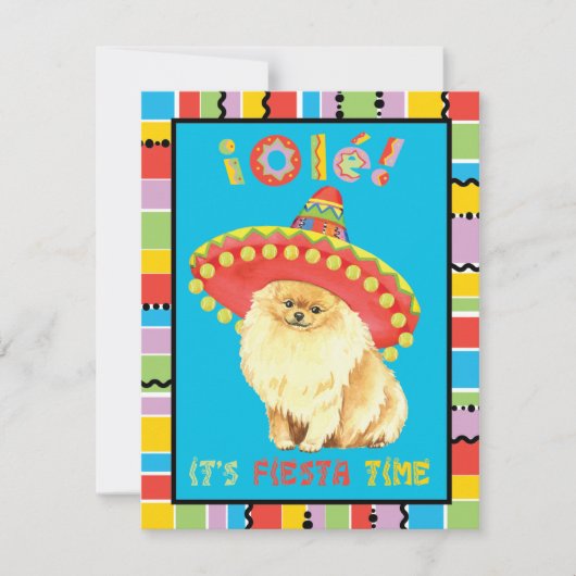 Invitation Fiesta Pomeranian (Devant)