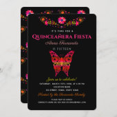 Invitation Fiesta Quinceañera (Devant / Derrière)