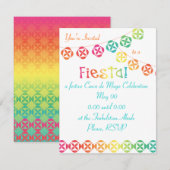 Invitation Fiesta Rainbow (Devant / Derrière)