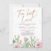 Invitation Fiesta Rose Gold Taco ''bout Love Couples Shower (Devant)
