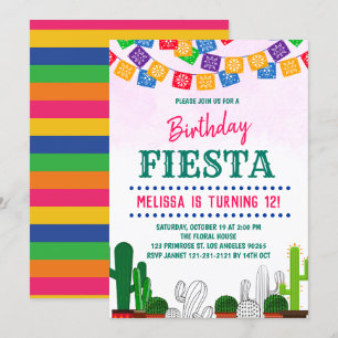 Invitation Fiesta Saint Cactus Mexicaine Cinco de Mayo Annive