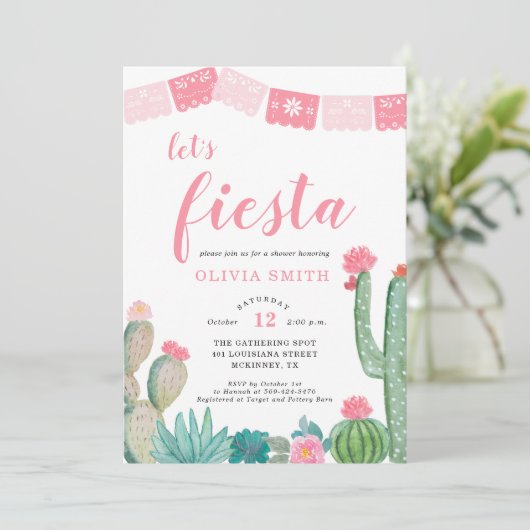 Invitation Fiesta Shower (Debout devant)
