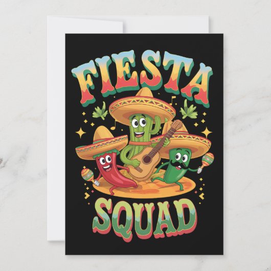 Invitation Fiesta Squad Funny Cinco De Mayo Parti Mexicain (Devant)