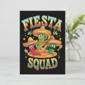 Invitation Fiesta Squad Funny Cinco De Mayo Parti Mexicain (Debout devant)