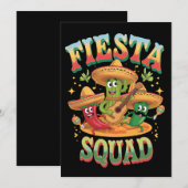 Invitation Fiesta Squad Funny Cinco De Mayo Parti Mexicain (Devant / Derrière)