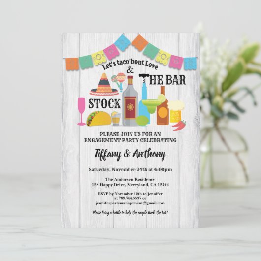 Invitation Fiesta stock le bar couples douche (Debout devant)