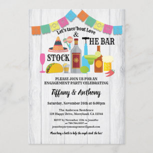 Invitation Fiesta stock le bar couples douche