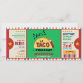 Invitation fiesta taco billet de deux jours (Devant)