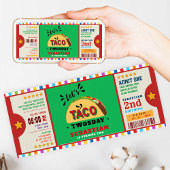 Invitation fiesta taco billet de deux jours