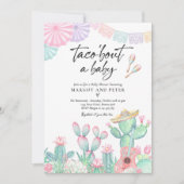 Invitation Fiesta Taco 'Bout A Baby Cactus Baby shower (Devant)