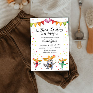 Invitation Fiesta Taco 'Bout A Baby Cactus Baby shower animal