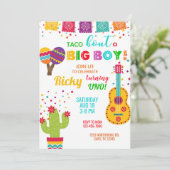 Invitation Fiesta taco bout a big boy birthday invitation. (Debout devant)