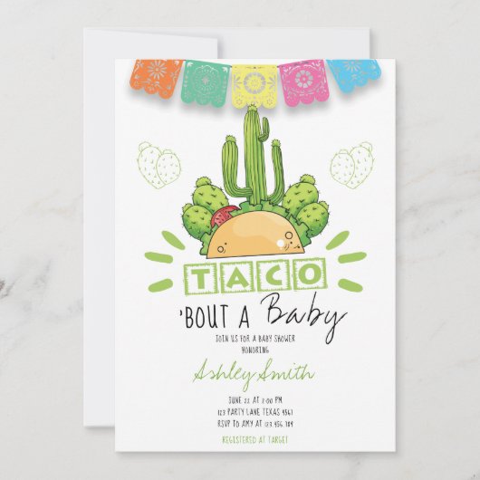 Invitation Fiesta Taco Bout Baby (Devant)