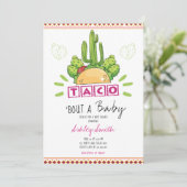 Invitation Fiesta Taco 'Bout Baby Rose (Debout devant)