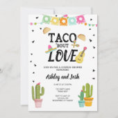Invitation Fiesta Taco Bout Love Cactus Couples Douche (Devant)