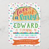 Invitation Fiesta Taco Bout une fête (Devant / Derrière)