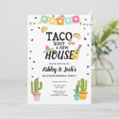 Invitation Fiesta Taco Bout Une Nouvelle Maison Fête du récha (Debout devant)
