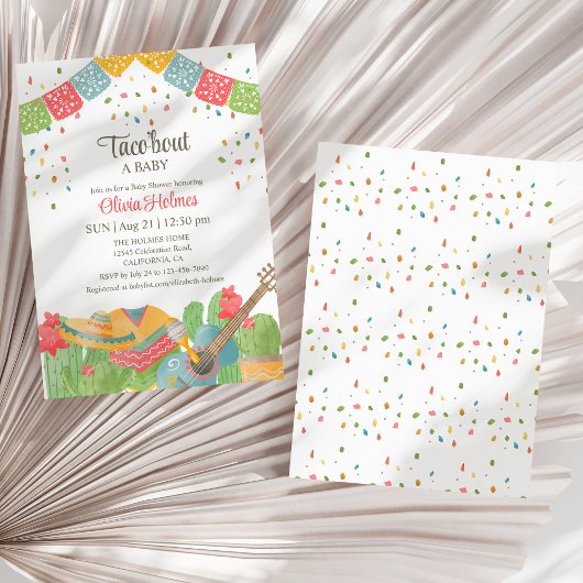 Invitation Fiesta Taco Mexicaine 'Bout A Baby Baby shower