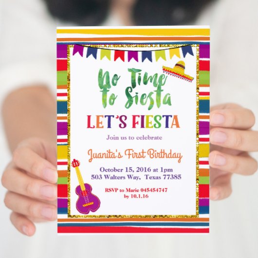 Invitation Fiesta Taco pour 5 ans