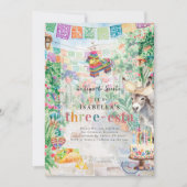 Invitation Fiesta Trois-esta 3e fête d'anniversaire (Devant)