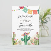 Invitation Fiesta Trois-esta Anniversaire 3e Mexic (Debout devant)