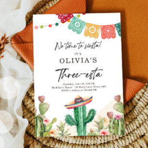Invitation Fiesta Trois-esta Anniversaire 3e Mexic