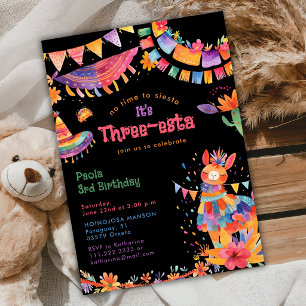 Invitation Fiesta Trois Étoiles Mexicaines pour Enfants 3ème