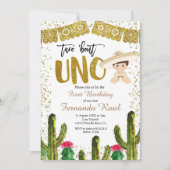 Invitation Fiesta Uno Gold Charro Boy (Devant)