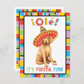 Invitation Fiesta Vizsla (Devant / Derrière)