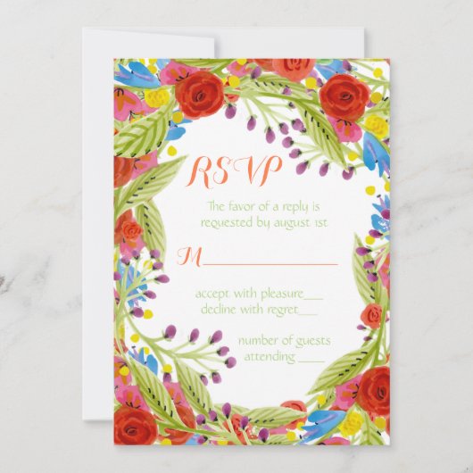 Invitation Fiesta Wedding RSVP (Devant)