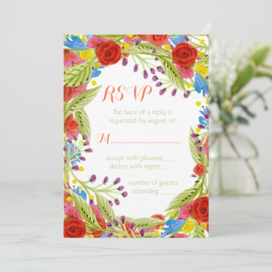 Invitation Fiesta Wedding RSVP (Debout devant)